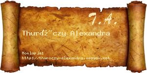Thuróczy Alexandra névjegykártya