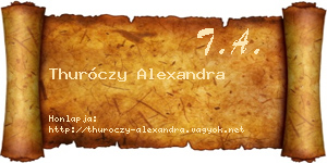 Thuróczy Alexandra névjegykártya